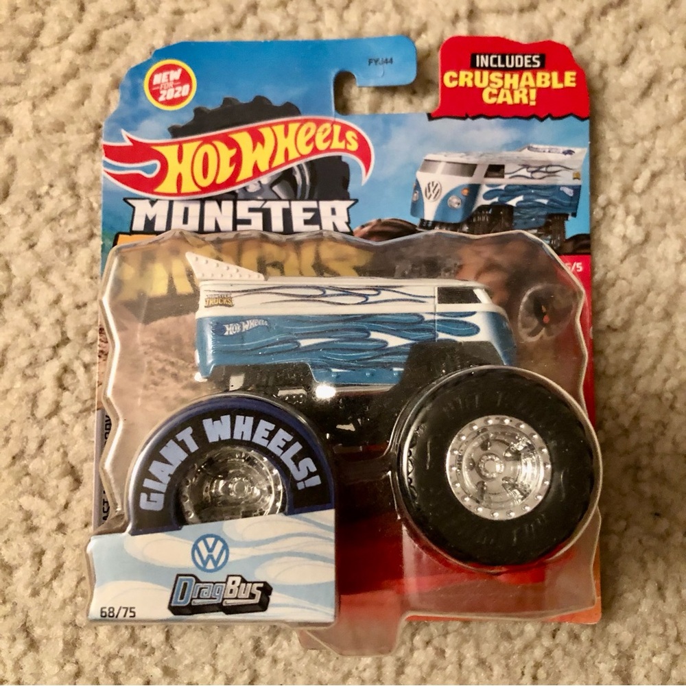 Hot Wheels Monster Trucks Volkswagen Drag Bus HW Flames